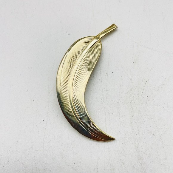 Leaf Brooch Gold Tone Nature Garden Trees Flowers Flora Classic Career Cosplay - Picture 2 of 6